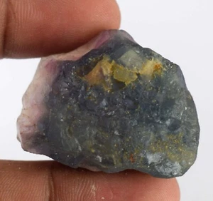 Pietra preziosa curativa fluorite verde 168 ct grezza 35 x 27 mm naturale non trattata - Foto 1 di 10