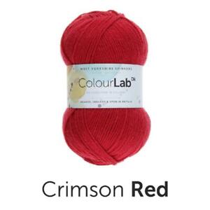 West Yorkshire Spinners Colourlab DK Yarn Wool - 556 CRIMSON RED