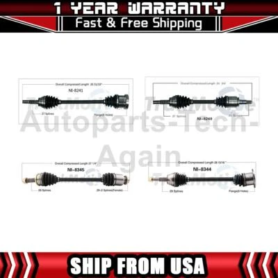 Eje delantero trasero CV para 2003 2004 2005 2006 2007 2008 Infiniti FX35 2003 Foto 1 de 4