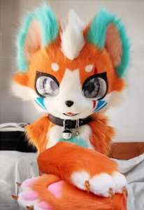 Fursuit Long Fur Husky Fox Mascot Head Party Halloween Fur Cosplay-Promotion - Picture 1 of 5