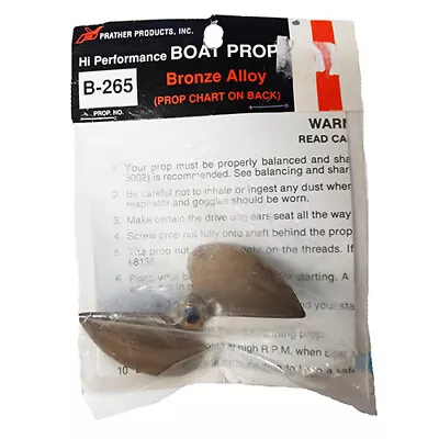 Prather Products Hi Performance Bronze Alloy Boat Prop 2.61" Dia/4" Pitch B-265 - Image 1 of 2
