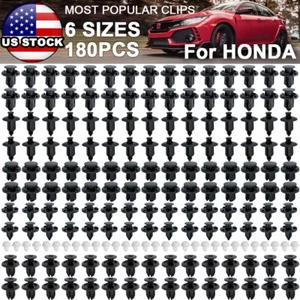 Trim Panel Clips Bumper Fender Fastener Push Rivets For HONDA CIVIC ACCORD 180Pc - Picture 1 of 6