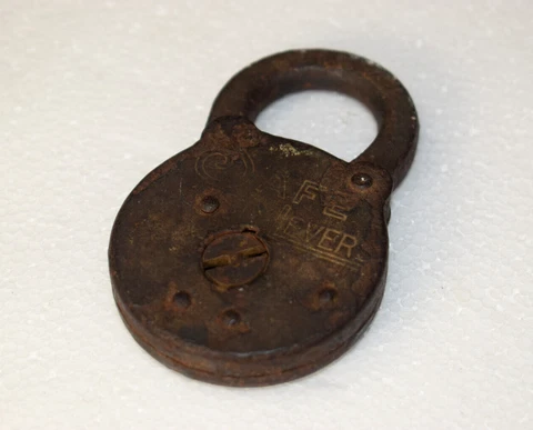 Vintage Antique Safe Six Lever Padlock - No Key Cover