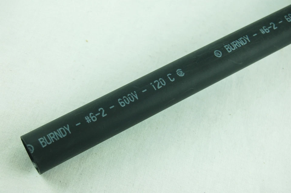 Tubo termorretrátil, 0,75" ID mínimo, 0,22" ID máx., 6-2 AWG, FR, 4', 5/pk 10028649 - Imagem 1 de 1