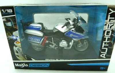MAISTO 1:18 AUTHORITY POLICE MOTORCYCLES BMW R 1200 RT  DIECAST MODEL 32306 - Image 1 of 2
