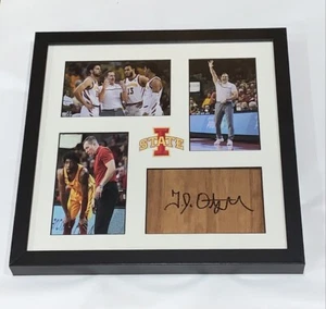 T.J. OTZELBERGER SIGNED FRAMED FLOORBOARD COLLAGE IOWA ST. CYCLONES JSA COA - Picture 1 of 2