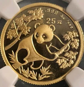 1992 china G25Y Gold Panda Small Date NGC MS-70 . LUSTROUS.  FLAWLESS.  Low Pop - Picture 1 of 4