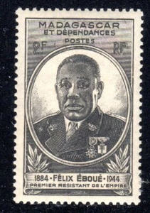 1945 Madagascar SC# 259 - Eboue Issue - disturbed gum - M-H - Picture 1 of 2