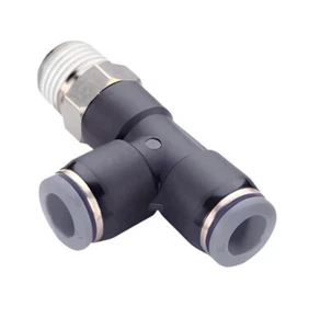 Norgren C24680528 Push-to-Connect Tube Swivel Side Tee Adapter 5/16" QTY 10 - Picture 1 of 6