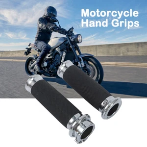Empuñaduras de manillar de motocicleta de 1" para Harley Touring Dyna Softail Sportster XL - Imagen 1 de 9