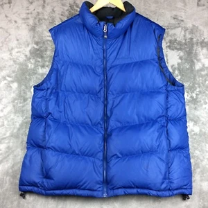 Eddie Bauer Goose Down Vest Mens XXL Blue 700 Fill Power Outdoors Camping - Picture 1 of 15