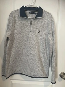 Nautica Woman’s Size M 1/2 Zipper Gray Sweatshirt - Picture 1 of 7
