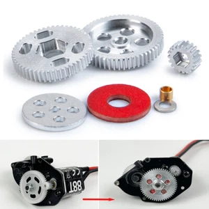 Confezione ingranaggi cambio trasmissione in metallo per ricambi auto cingolato Axial SCX24 1/24 RC - Foto 1 di 4