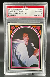 1978 Donruss Elvis Presley #61 Elvis' Records APR.1964-NOV.1965 PSA 8 NM-MT - Picture 1 of 2