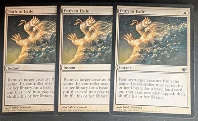 3x Magic the Gathering MTG Path to Exile (15) Conflux - Image 1 of 2