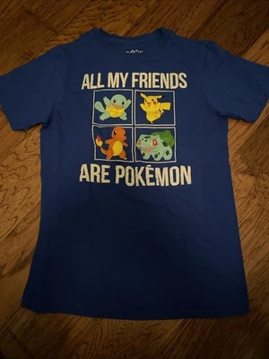 Camiseta Pokémon Niños XL Azul “Todos Mis Amigos Son Pokémon” Envío Rápido Foto 1 de 3