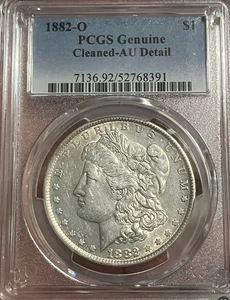 1882-O BEAUTY $1 Morgan Silver Dollar PCGS AU Genuine 90% Constitutional Silver - Picture 1 of 2