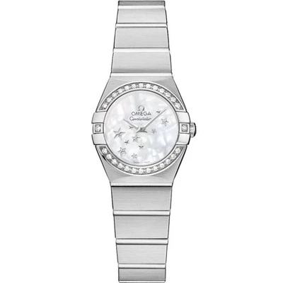 Omega Ladies Constellation Diamond Bezel MOP Star Dial Watch 123.15.24.60.05.003 - Image 1 of 4
