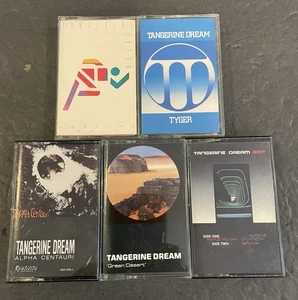 Tangerine Dream 5 Cassette Lot Alpha Centauri Tyger Green Desert Exit Optical - Picture 1 of 5