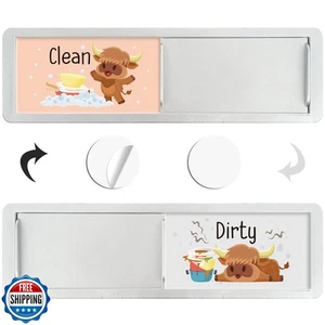 MOIZYNG Geschirrspüler Magnet Clean Dirty Schild, Highland Cow Clean Dirty Magnet f - Bild 1 von 5