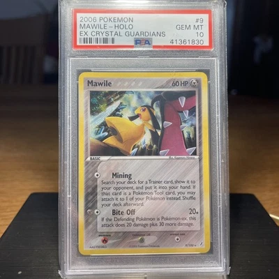 2006 Pokemon EX Crystal Guardians Mawile Holo #9 PSA 10 Gem Mint swirl - Image 1 of 3