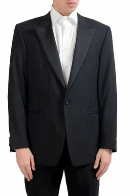 Abrigo deportivo Blazer Z Zegna 100 % lana negro con un botón para hombre EE. UU. 42 IT 52 Foto 1 de 4