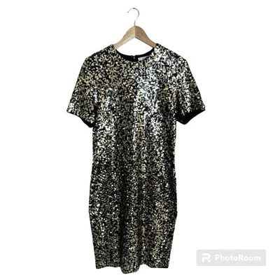 Vestido de fiesta Adrienne Vittadini de lentejuelas para mujer 10 ocasiones especiales dorado Foto 1 de 4