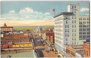 Central Ave ALBUQUERQUE, NM Street Scene ROUTE 66 1940s Linen Vintage Postcard - Picture 1 of 2