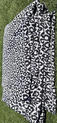 Mainstays King Size Sheet Black White Leopard Print Bedding - Image 1 of 3