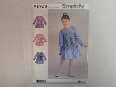Simplicity Pattern - Children's Dress With Contrast & Pocket (3-8) #R10378 - UC - Image 1 of 4