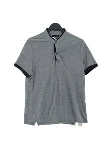 Massimo Dutti Men's Shirt L Grey 100% Cotton Basic - Picture 1 of 6
