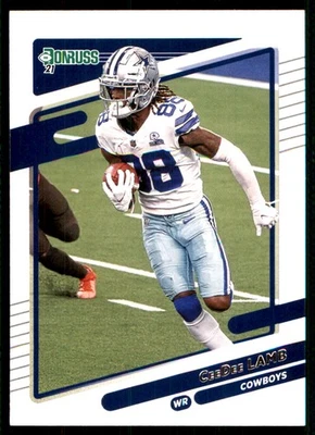 CeeDee Lamb 2021 Donruss #190 Cowboys NFL READ FREE SHIPPING AutographDen - Image 1 of 2