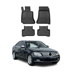 Alfombrillas OMAC Premium para Mercedes Clase C W204 S204 2010-2014 negras 4x - Imagen 1 de 12