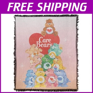 Coperta Cozy Care Bears 50" x 60" lancio con frange - Foto 1 di 8