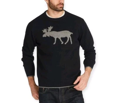 Weatherproof Vintage Men's Sweater XL Moose Nordic Knit Crewneck Cotton NWT - Image 1 of 4
