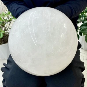 14.39LB Large Natural White Crystal Quartz Crystal Sphere Ball Healing - Picture 1 of 12