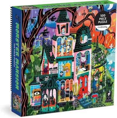 Mudpuppy Monster Mansion - Rompecabezas familiar de 500 piezas sellado nuevo envío rápido Foto 1 de 4