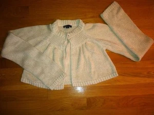  GAP GIRLS WINTER WHITE GOLD SPARKLY CROPPED SWEATER SHRUG $36.95 14-16 BNWT - Picture 1 of 1