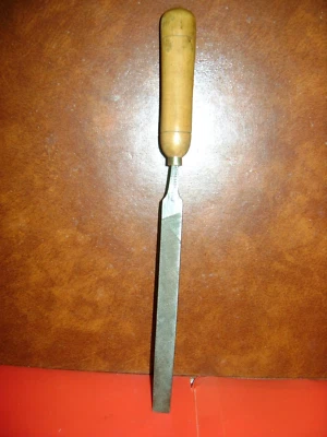 Ancienne lime Plate douce manche en BUIS (pour fin d'affûtage,ébav) 24 cm(samour - Photo 1/4