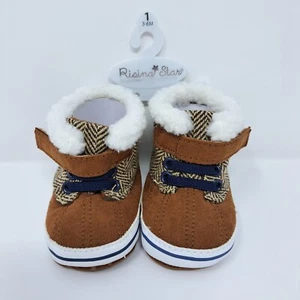 Rising Star Baby Shoes Infant Boots Size 3/6 Months Booties - Picture 1 of 9