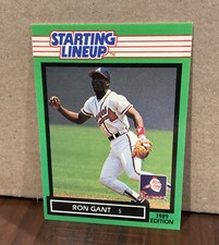 RON GANT 1989 KENNER STARTING LINEUP CARD - ATLANTA BRAVES
