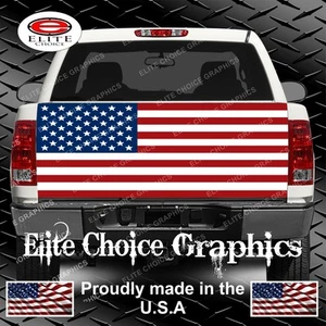 American Flag Flat Truck Tailgate Wrap Vinyl Graphic Decal Sticker Wrap - Bild 1 von 1