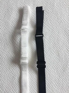 100 pairs Adjustable 7mm Ivory or Black Bra Straps Soft Plush Back Lingerie - Picture 1 of 5