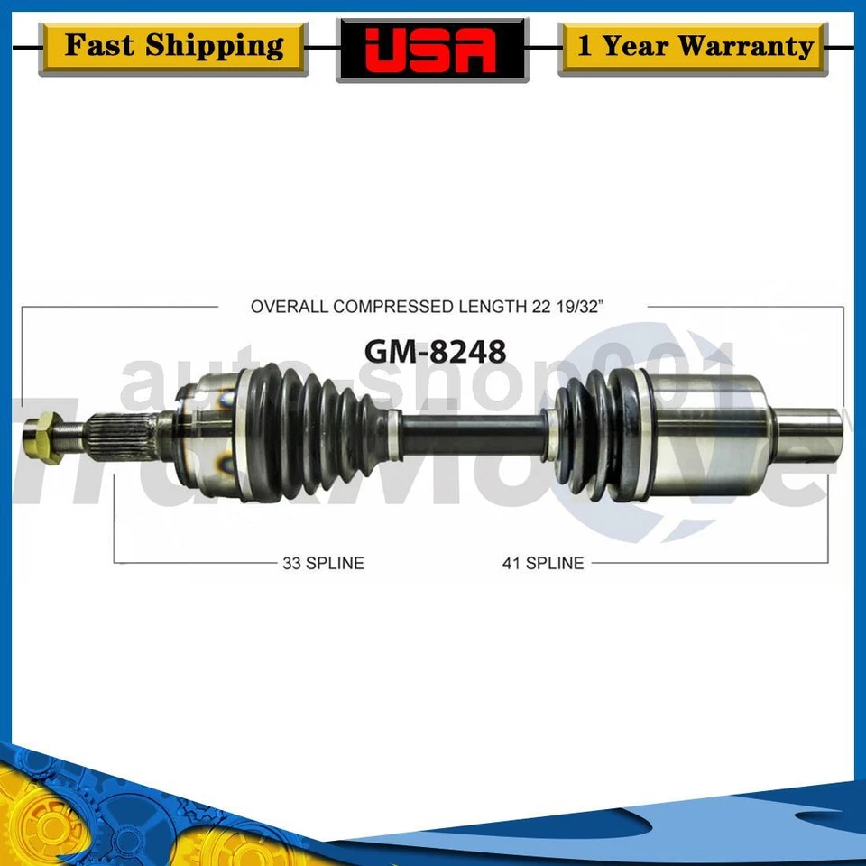 Junta de eje CV delantera izquierda para Cadillac DeVille 4,6 L 2004 2000 2001 2002 2003 Foto 1 de 1