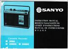 Sanyo Cassette Player Instruction Manual Handbook M2000, M2000g And M2000e Model