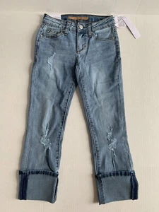 Joe’s Girls Mid Rise Skinny Roll Crop Jeans Size 10 Color Blue  - Picture 1 of 5