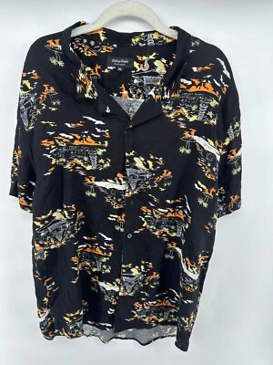 EIGHTY EIGHT Platinum Men's XXL Black Short Sleeve Shirt Viscose Button Up - Image 1 of 2