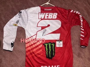 COOPER WEBB SIGNED RED #2 JERSEY-LG JETT , ELI TOMAC-GLOBAL COA - Picture 1 of 3