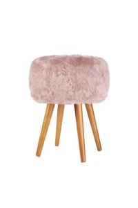 sheep stool ,a chair, wooden oak legs - Picture 1 of 5