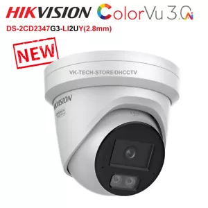 Hikvision 4MP DS-2CD2347G3-LI2UY Telecamera IP a torretta intelligente ibrida luce ColorVu 3.0 - Foto 1 di 8